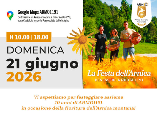 La Festa dell’Arnica 2026: venite a festeggiare i nostri primi 10 anni!
