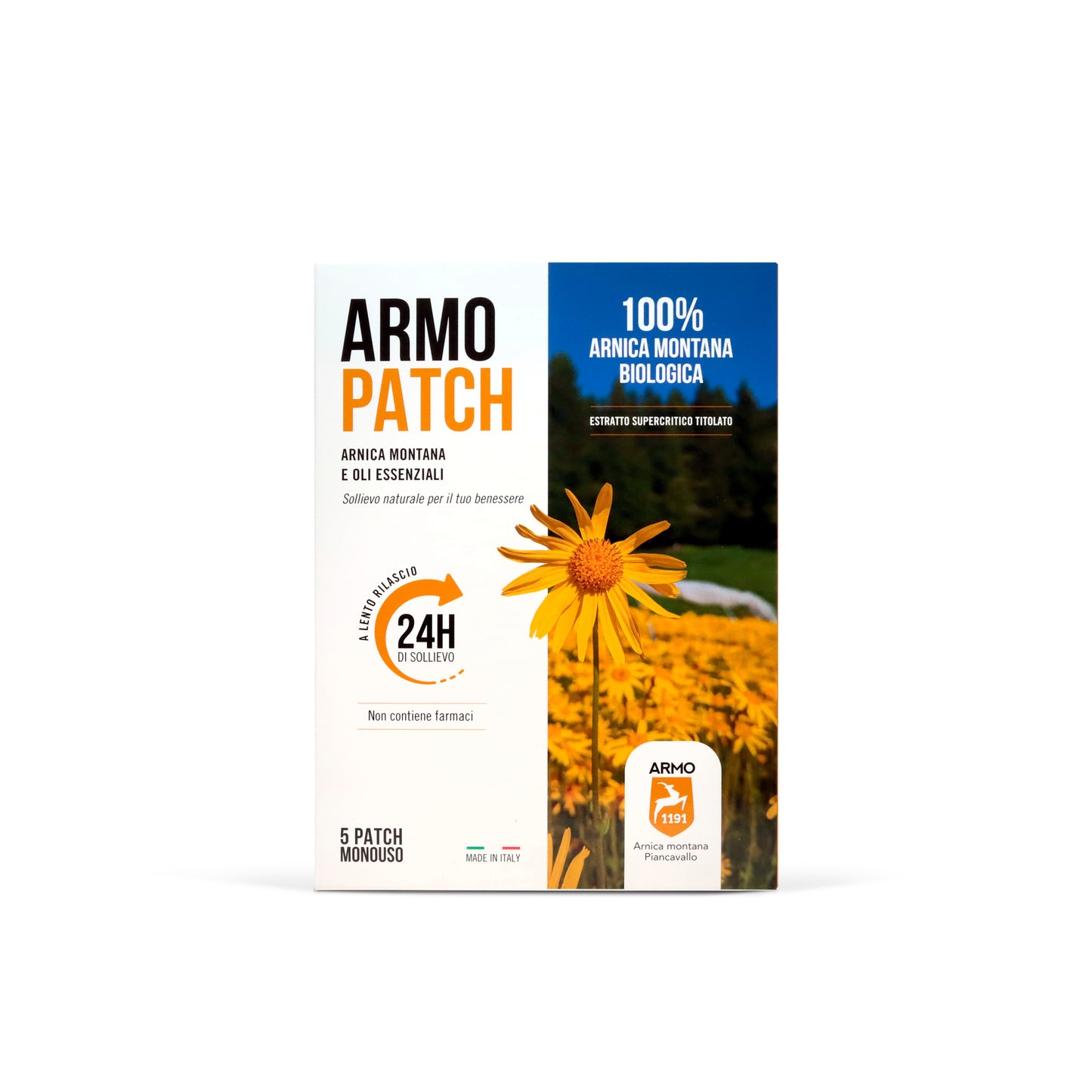 ARMOPATCH - Striscia adesiva all'Arnica montana e oli essenziali